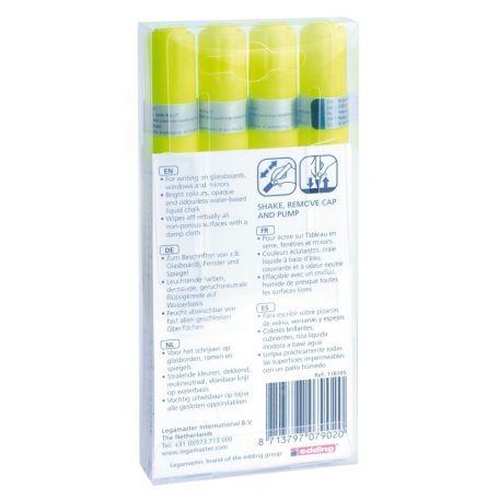 Legamaster Táblafilc üvegtáblákhoz, citromsárga, 4 db Kifutó termék! Amíg a készlet tart!