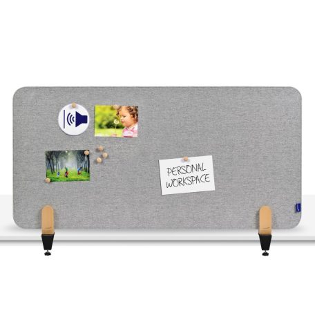 ELEMENTS acoustic íróasztali elválasztó 60x120cm halvány szürke