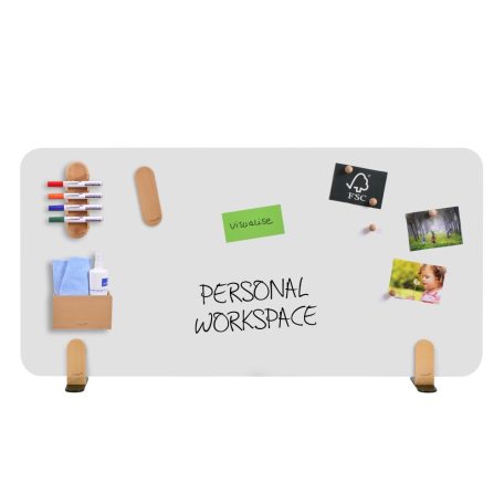 ELEMENTS íróasztali elválasztó fehértábla 60x160cm